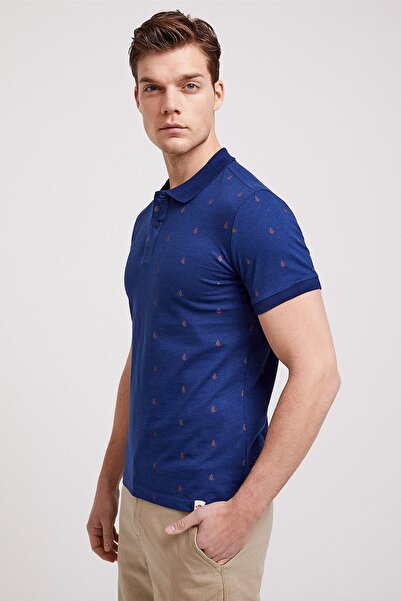 Lee Cooper Ανδρικό μπλουζάκι με λαιμόκοψη Sail Polo Indigo 202 LCM242070