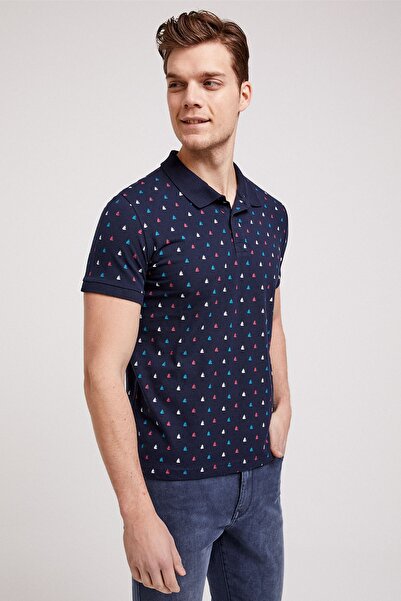 Lee Cooper Ανδρικό μπλουζάκι πλοίου Pique Polo γιακά Μπλε Navy 202 LCM242063
