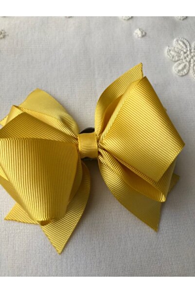 Gülay Akseuar Toka Cataramă cu fundă cu panglică galbenă