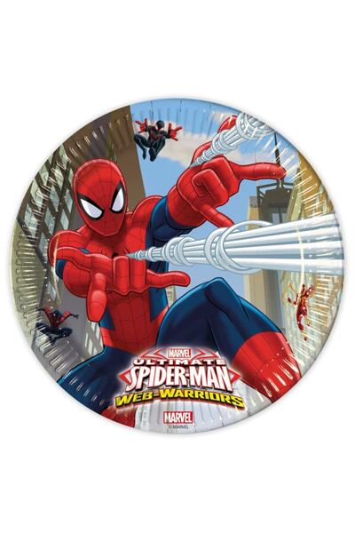 Huzur Party Store Örümcek Adam Temalı Tabak 8 Adet Spiderman Parti Doğum Günü...