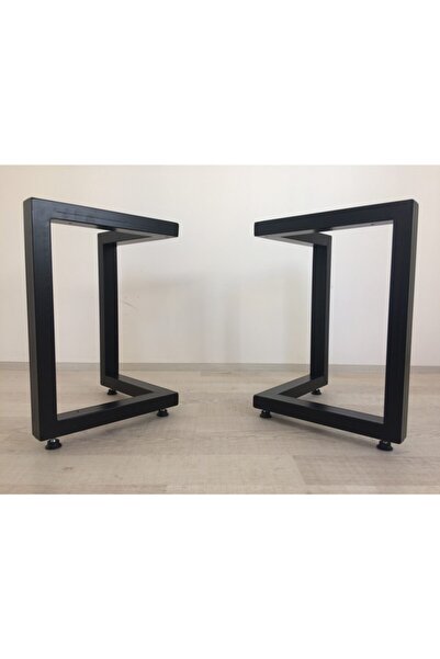 Abronya Bank Ayağı Ahşap Kütük Mermer Tabla Ayağı Metal Üçgen Sehpa Ayağı