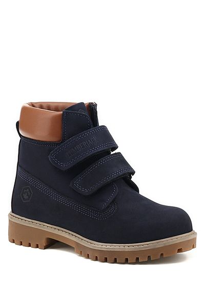lumberjack River 100% Γνήσιο Δέρμα - Παιδικές Μπότες CAT Navy Blue