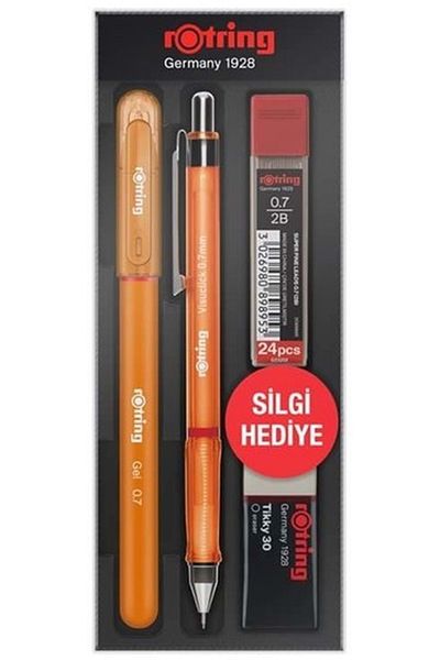 Rotring Visuclick Versatile Pen Set 07 Gel with Pen Gift Orange