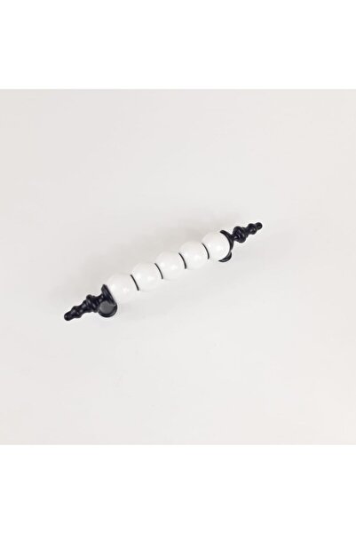 Red Level 96 mm Porcelain Look Bead Handle - Cabinet Drawer Furniture Black