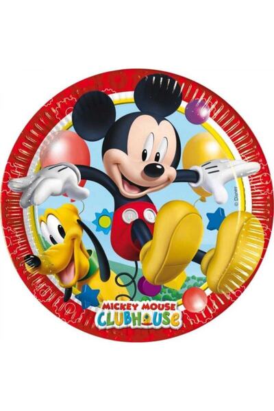 Huzur Party Store Mickey Mouse Karakterli Tabak 8 Adet Figürlü Miki Fare Tema...