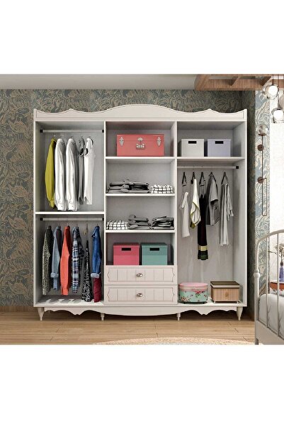 Rabi Cansu Country 6 Kapaklı 2 Çekmeceli Gardırop