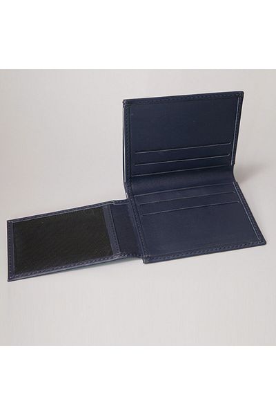 BON CARNET Acar Keops Δερμάτινο κάθετο ανδρικό πορτοφόλι Navy Blue 8,6*10 cm