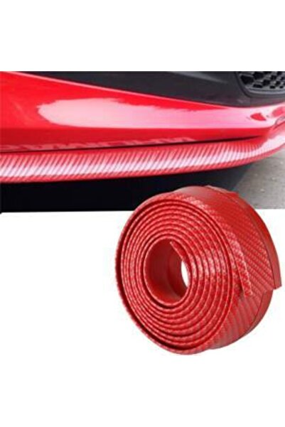 fırsatlar burada Kırmızı Renkli 2.5 Metre Araba Oto Ön Tampon Koruyucu Kauçuk...