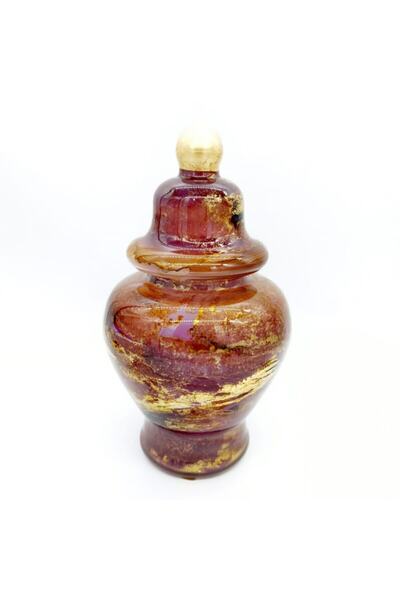 CREARTHOME Italyan Pembe-gold Dekoratif Küp 20x36 Cm Kermanhome1