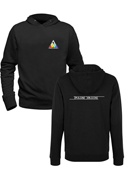 Alfa Tshirt سويت شيرت أسود مطبوع للأطفال من الأمام والخلف مطبوع عليه صورة التنين