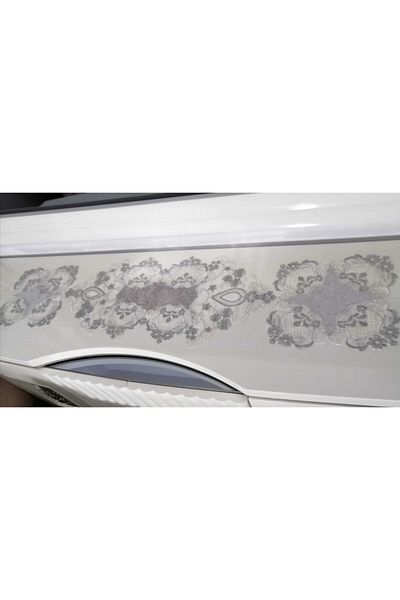Lady Rio Set de sufragerie și dormitor din dantelă franceză din 3 piese (SET DE 3) cu alergător gri argintiu