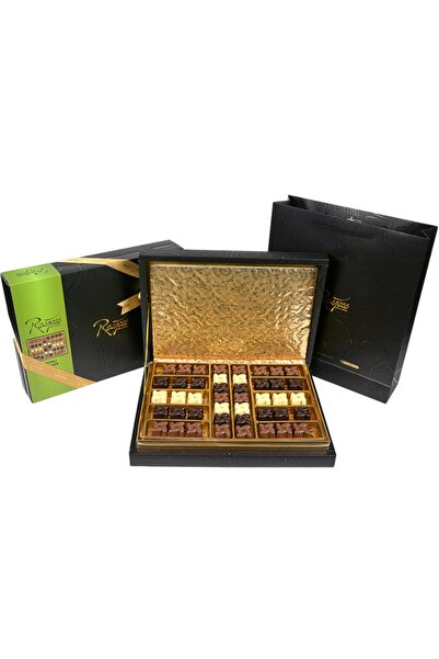 Rayess Çikolata Premium Black Full Fıstıklı Spresiyal Hediyelik Çikolata 520 Gr
