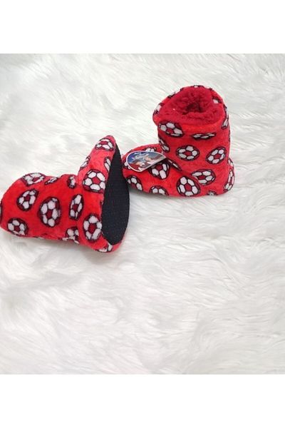KorseShop Χειμερινό κόκκινο μεταξένιο παιδικό χοντρό βελούδινο μποτάκι μποτάκια για το σπίτι Παπούτσια μπότες μαλακή σόλα