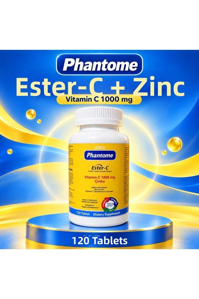 Phantome إستر - سي زنك فيتامين سي زنك 120 قرص مكمل غذائي