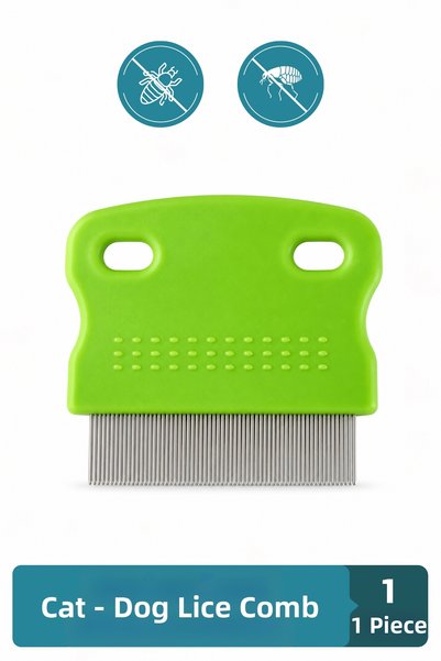 muvicado Dog Cat Lice Comb Flea Tick Lice and Nit Comb Metal Comb Set