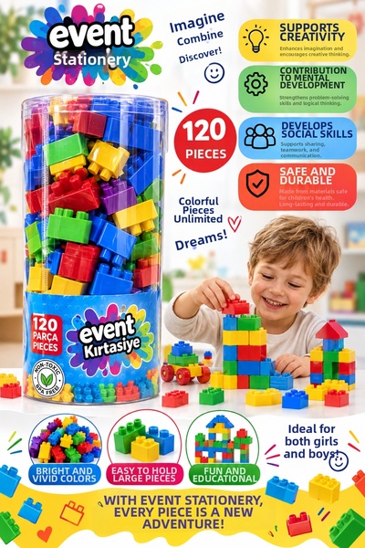 EVENT Educational Building Blocks Large - Small Particles Colorful Toy Block ...