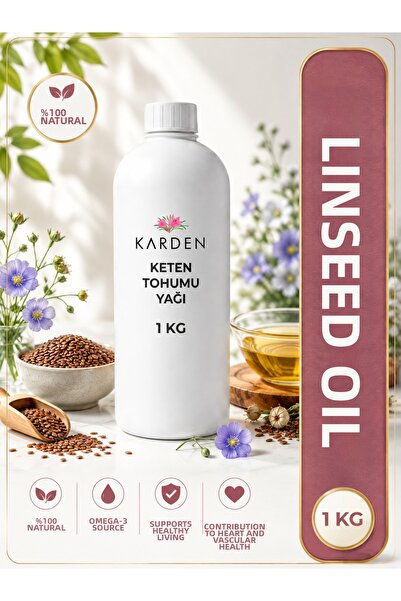 Generic Brand زيت بذور الكتان 1 كجم - نقي وطبيعي 100% - معصور على البارد - زي...