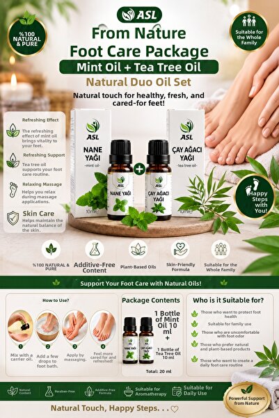 Generic Brand مجموعة العناية بالقدمين من زيت النعناع وزيت شجرة الشاي - عناية ...