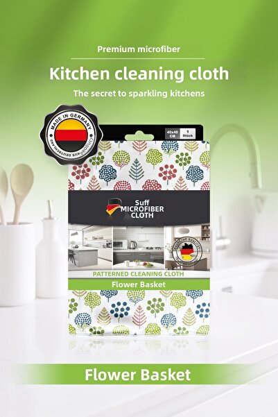 Suff Blumenkorb Microfiber Stain Resistant Stylish Design Kitchen Cloth 40X40...