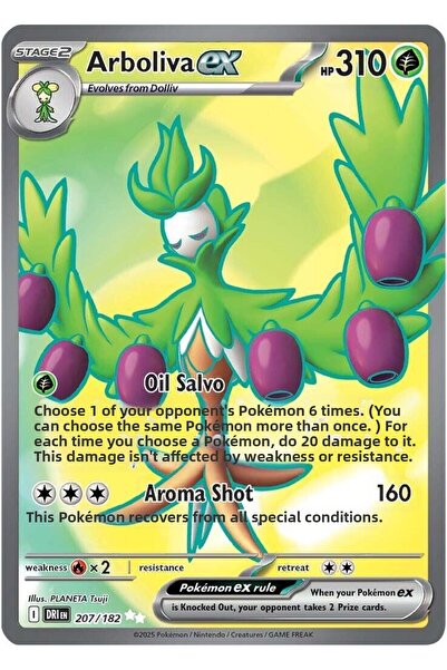 Pokemon Arboliva Ex # 207 Destined Rivals Original Card