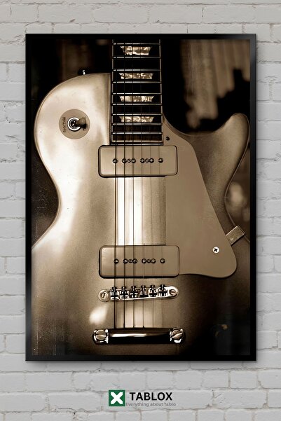 TABLOX Електрическа китара Gibson Les Paul, Рок арт постер, Декоративна карти...