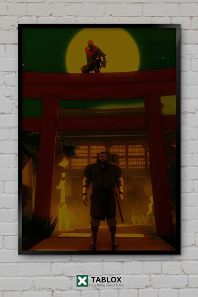 TABLOX Aragami Video Game Ninja Privacy Poster japonez Tablou decorativ înrăm...