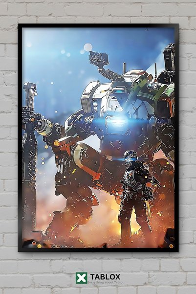 TABLOX Αφίσα δράσης Titanfall Video Game Robot Mecha με πλαίσιο, διακοσμητικό...
