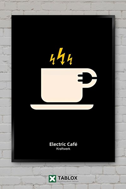 TABLOX Electric Cafe Elektro Kafe Muzică Artă Poster Retro Tablou decorativ î...