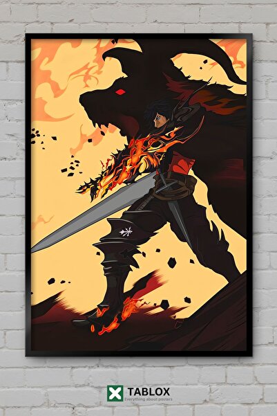 TABLOX Clive Rosfield Final Fantasy 16 Game Character, tablou decorativ înrăm...