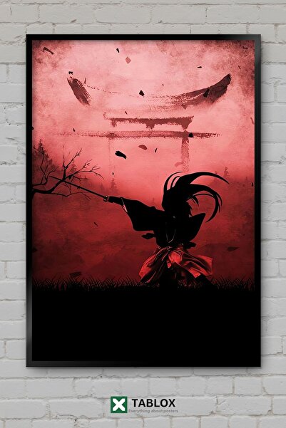 TABLOX Rurouni Kenshin Samurai X Anime Manga Ιαπωνική Αφίσα Πλαισιωμένη Διακο...