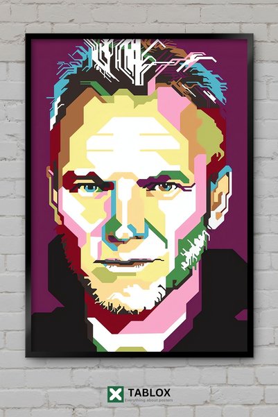 TABLOX Декоративна MDF картина в рамка с басист от The Police, певец от група...