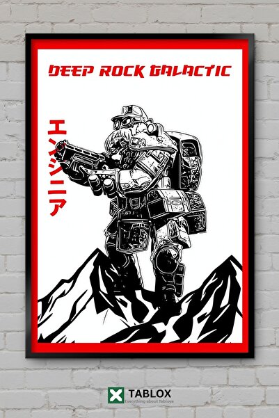 TABLOX Poster de acțiune pentru jocul Deep Rock Galactic Engineer, tablou dec...