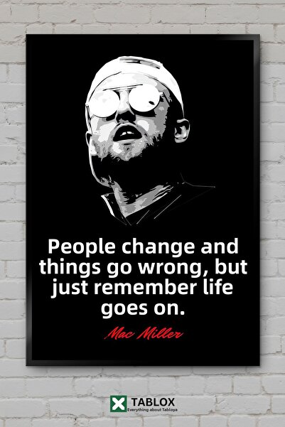 TABLOX Αποφθέγματα του Mac Miller, Ράπερ, Χιπ Χοπ, Διακοσμητικός πίνακας ζωγρ...