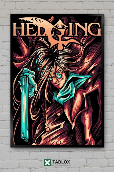TABLOX Hellsing Alucard Anime Manga Vampir Action Poster japonez cu aspect de...