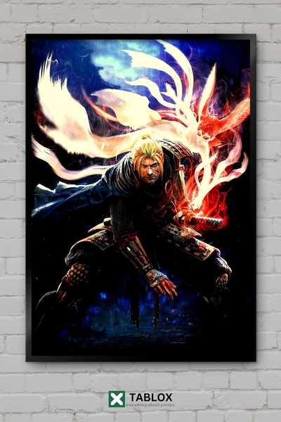 TABLOX Sekiro Game Samurai Ninja Ιαπωνικό Διακοσμητικό Πίνακα Ζωγραφικής MDF ...