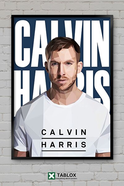 TABLOX Calvin Harris Dj Electronic Music Producer Portrait Framed Decorative ...