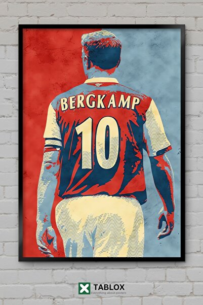 TABLOX Dennis Bergkamp Fotbalist Fotbal Fotbal Olanda Tablou decorativ din MD...