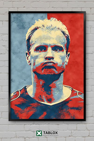 TABLOX Dennis Bergkamp Fotbalist Fotbal Fotbal Olanda Tablou decorativ înrăma...