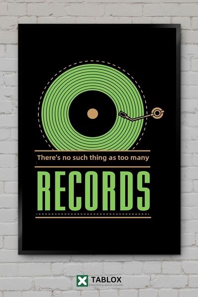 TABLOX Placă de vinil DJ Turntable Pikap Muzică Retro Încadrat Decorativ MDF ...