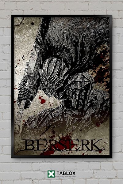 TABLOX Berserk Anime Manga Guts Dark Fantastic Tablou decorativ MDF cu ramă, ...