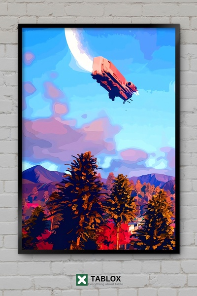 TABLOX The Outer Worlds Game Space Science Fiction RPG Διακοσμητικό Τραπέζι M...