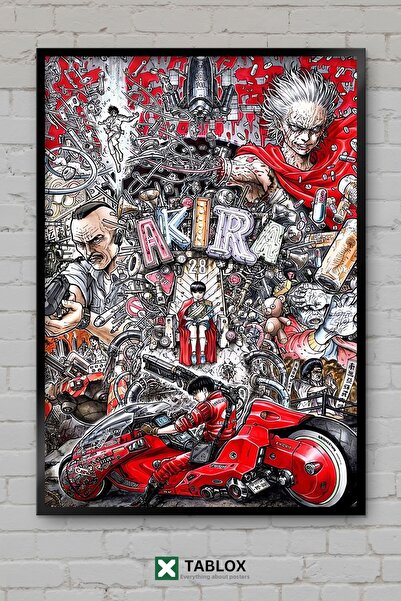 TABLOX Akira Anime Manga Science Fiction Classic Japanese Poster Framed Decor...