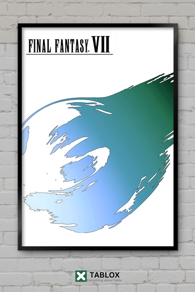 TABLOX Final Fantasy Vii Βιντεοπαιχνίδια Rpg Φανταστική αφίσα με διακοσμητικό...