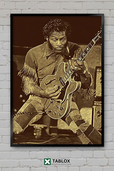 TABLOX Chuck Berry Cântăreț Rock Roll Legendă muzicală de epocă Tablou decora...