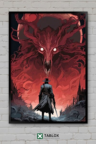 TABLOX Bloodborne Game Souls Gothic Dark Αφίσα με κορνίζα Διακοσμητικός πίνακ...