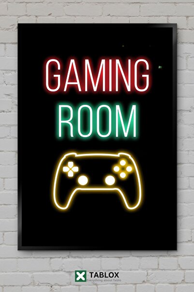 TABLOX Gaming Room Gaming Room Gamer Decor Poster cu neon Tablou decorativ MD...