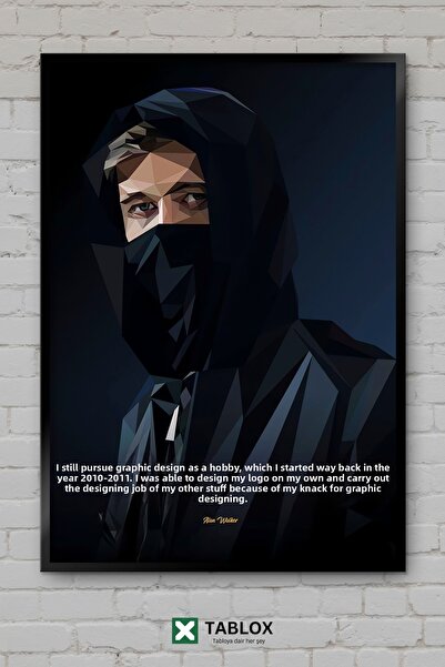 TABLOX Alan Walker Dj Παραγωγός ηλεκτρονικής μουσικής Πορτραίτο Πλαίσιο Προβο...