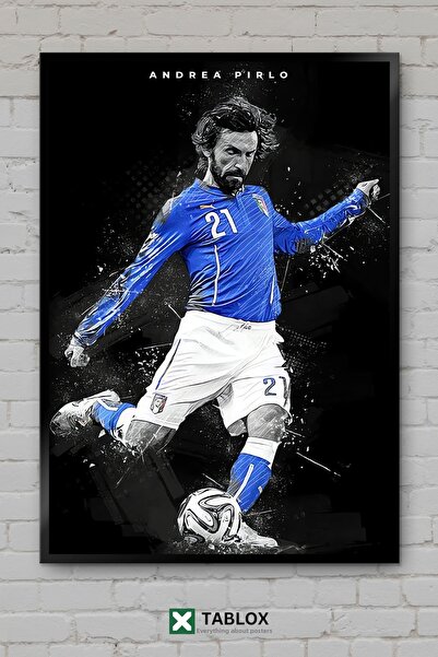 TABLOX Andrea Pirlo, fotbalist, legenda italiană a fotbalului, tablou decorat...