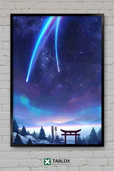 TABLOX Filmul anime Your Name Kimi No Na Wa, afiș japonez cu tematică de drag...