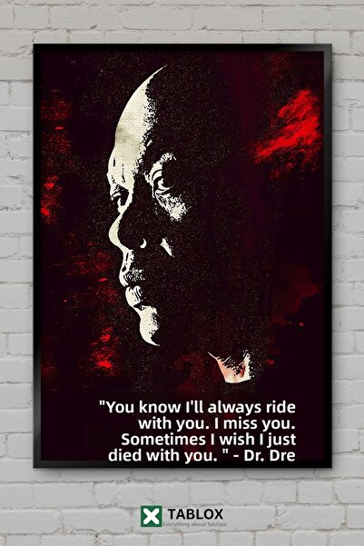 TABLOX Dr Dre Rapper Rapștiu Producător Hip Hop Poster Portret Încadrat Tablo...